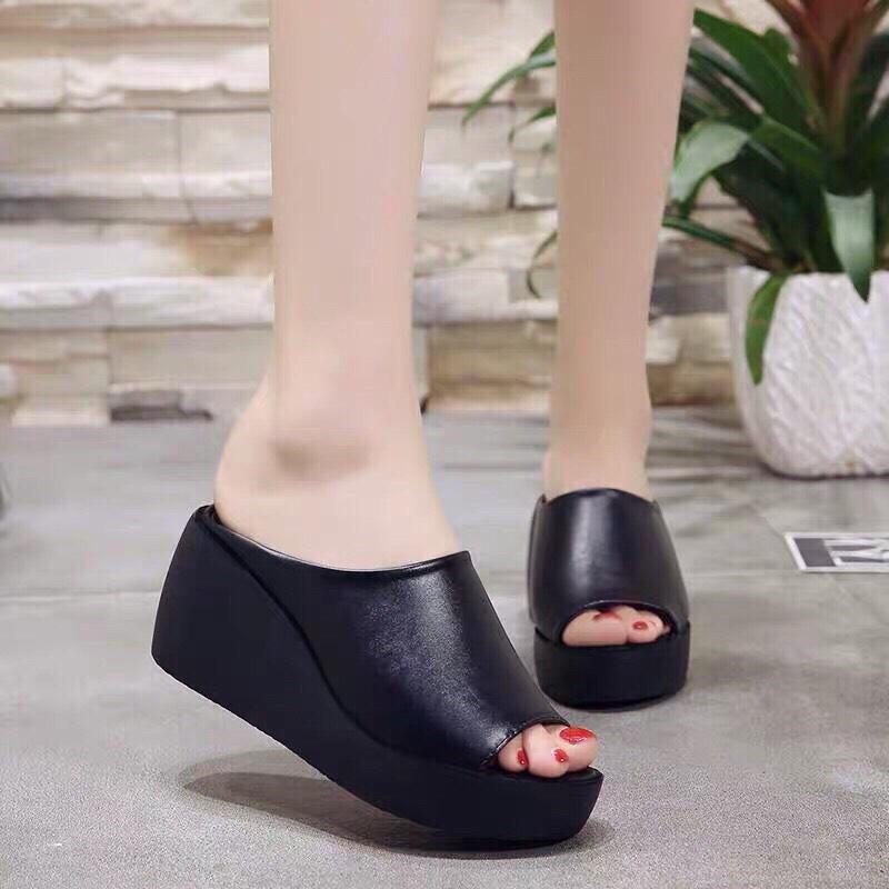 Dép đế xuồng da thật cao cấp