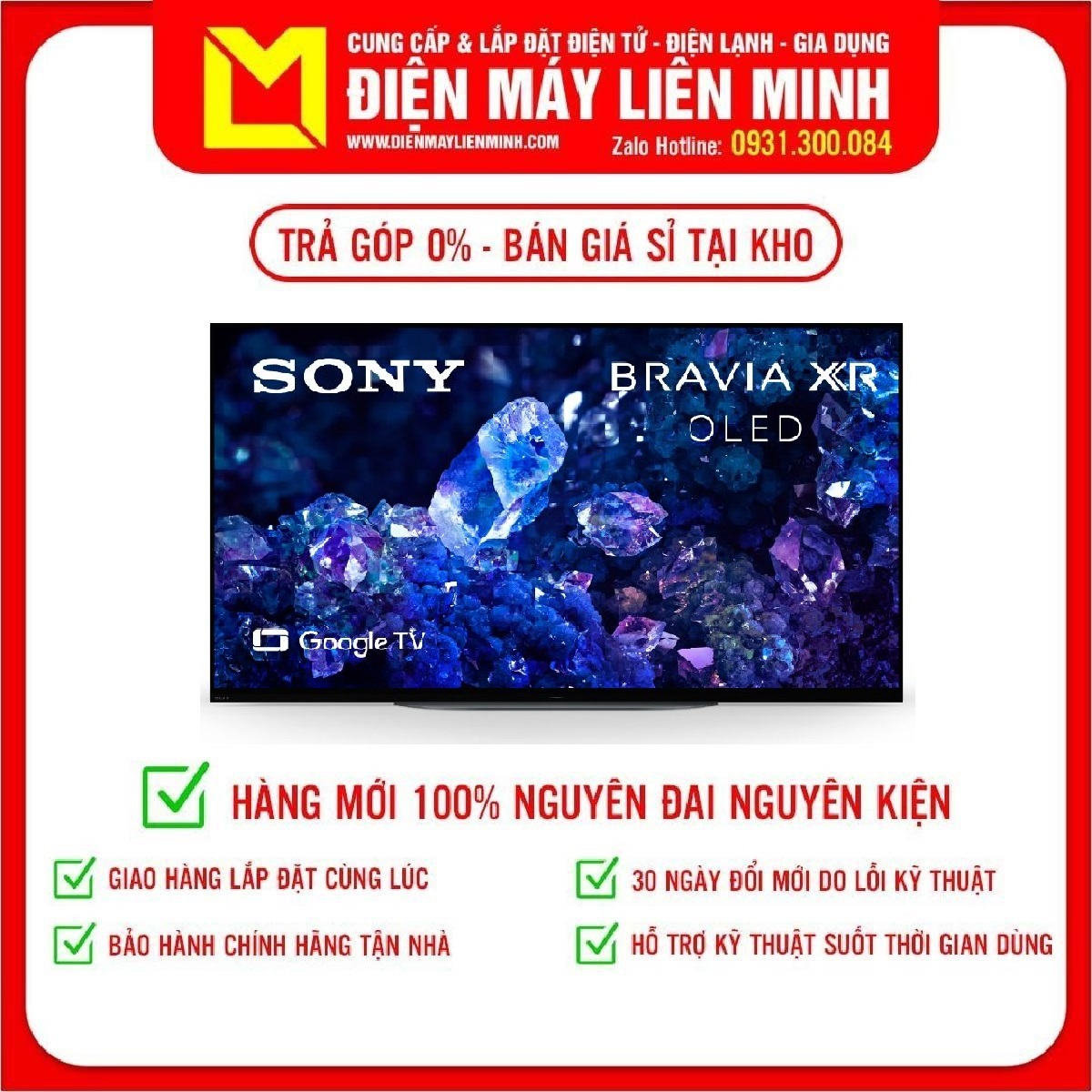 Google Tivi OLED Sony 4K 48 inch XR-48A90K , Hệ điều hành Google TV, Remote thông minh, Google Assistant có tiếng Việt - giao hàng miễn phí HCM