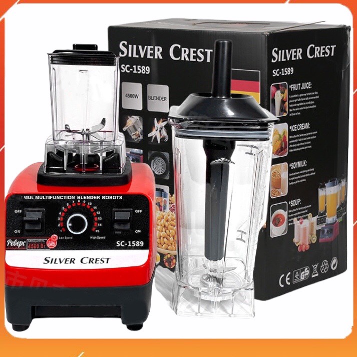 máy xay sinh tố công nghiệp 4500W SILVER CREST 2 CỐI đa năng,Xay đá, xay thịt, sinh tố