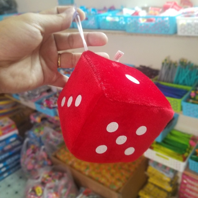 Xúc xắc xốp bọc nhung 10cm