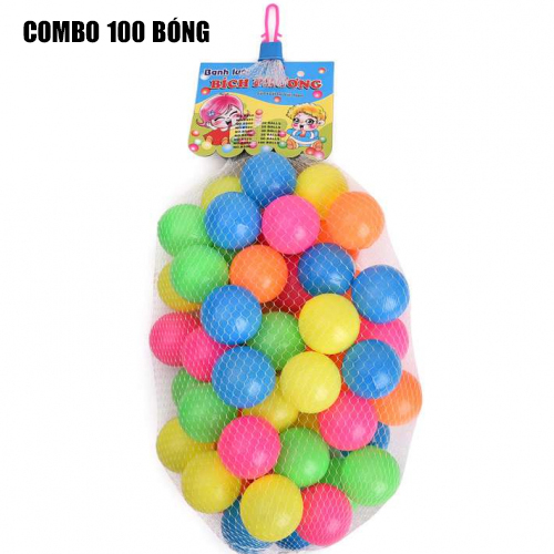 [7-11/12 VOUCHER 8%]Combo 100 trái bóng nhựa cho bé- Chất liệu nhựa ABS siêu bền an toàn với trẻ