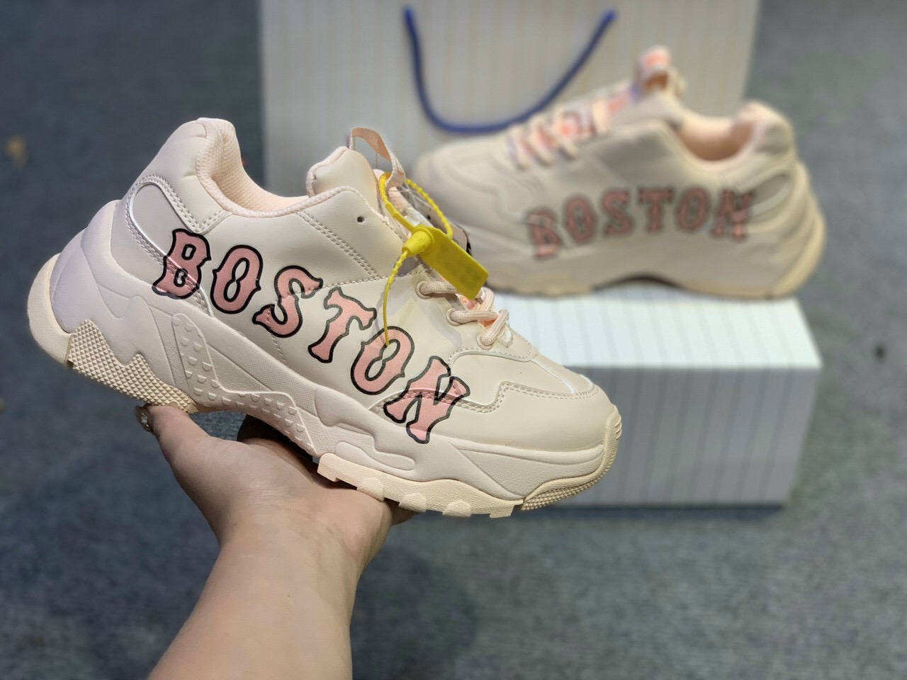 Giày MLB Boston hồng rep 11  Sneakers siêu xinh cho nữ  Góc Của Nhỏ