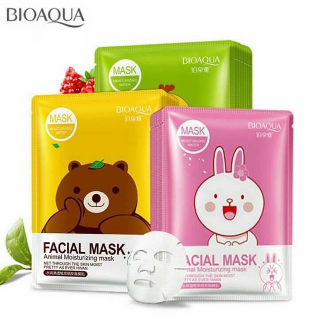 Combo 5 miếng mặt nạ gấu thỏ vịt bioaqua