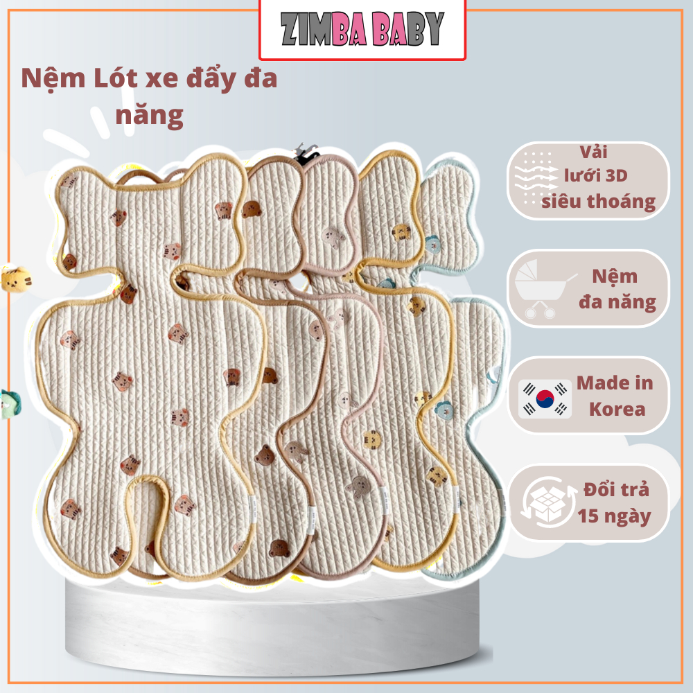 Nệm lót xe đẩy đa năng hàn quốc dùng cho xe đẩy, nôi cũi