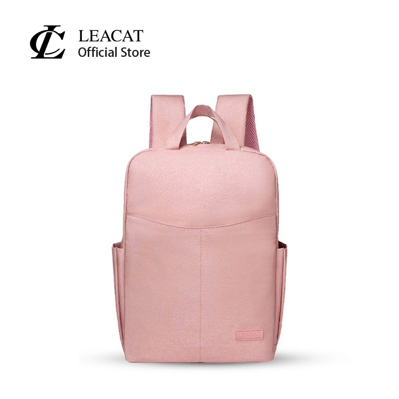 Leacat women laptop backpack waterproof Shockproof fit 13.3 14 15 15.6inch notebook Simplicity Macaron business backpack Schoolbag for women men