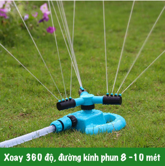 Vòi tưới cây xoay 360 độ tự động thông minh,Vòi phun nước tưới cây làm vườn làm mát mái tôn tiết kiệm nước