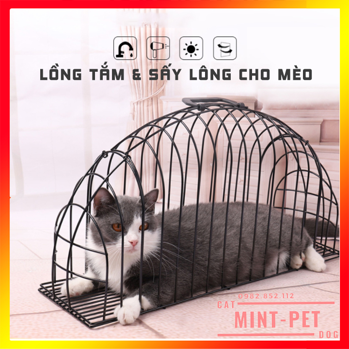 Lồng Tắm Và Sấy Lông Sau Khi Tắm Cho Chó Mèo