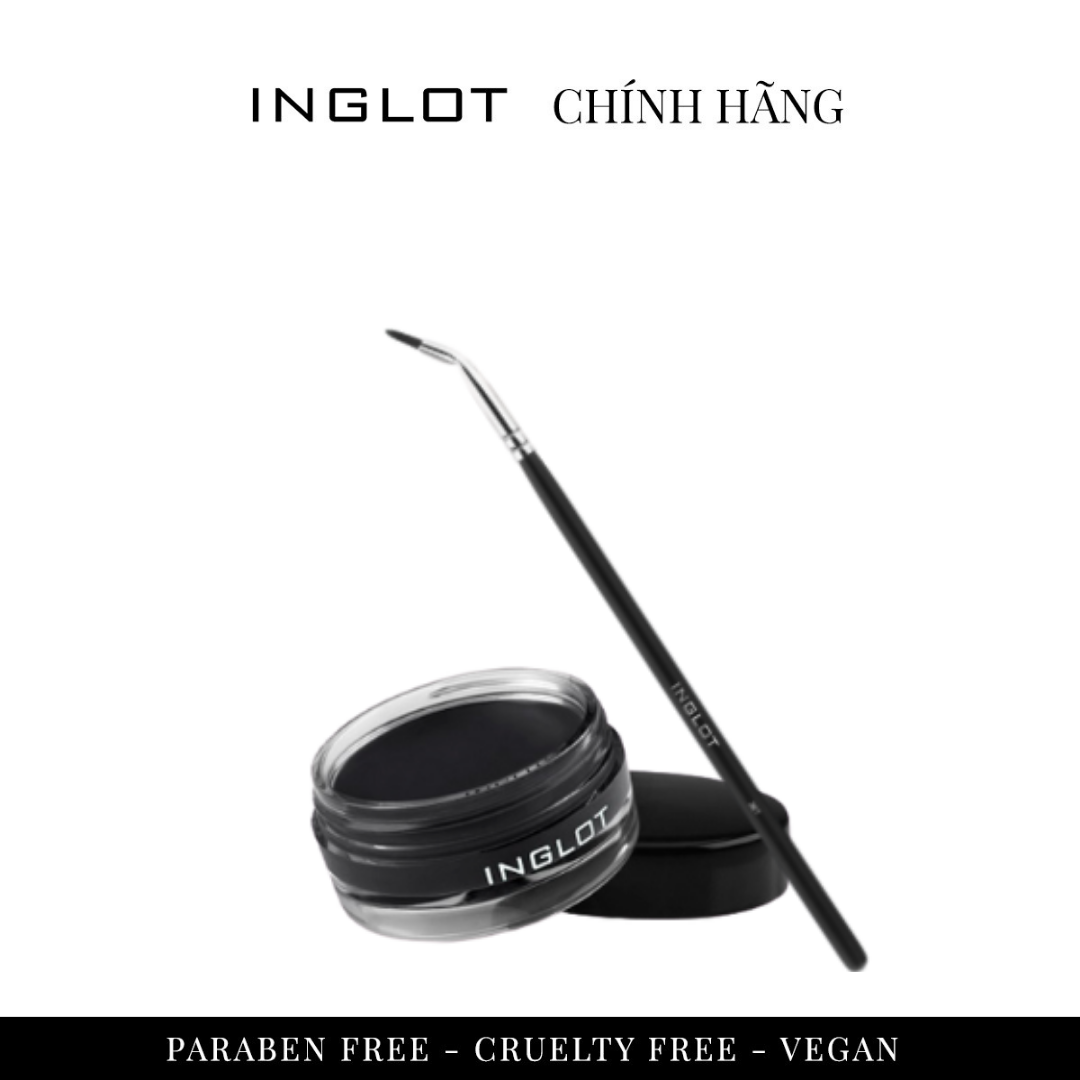 Bộ trang điểm mắt gồm gel kẻ mắt amc eyeliner + cọ kẻ mắt inglot