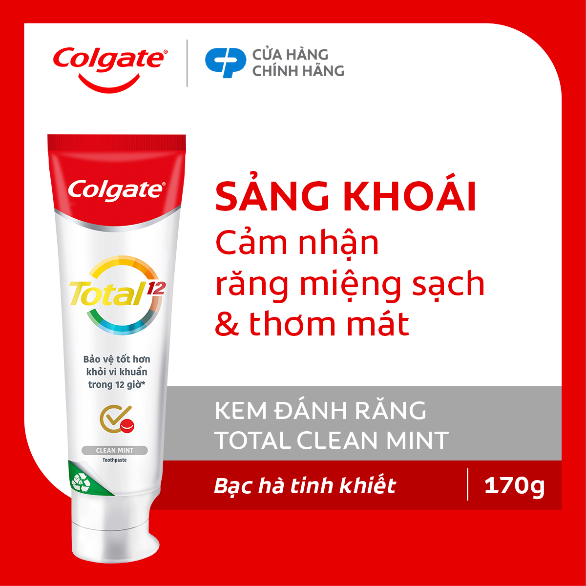Kem đánh răng Colgate Total 170g/tuýp