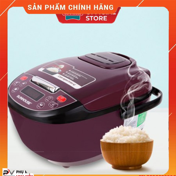 Nồi cơm điện tử chống dính 1.8 lít sunhouse shd8909