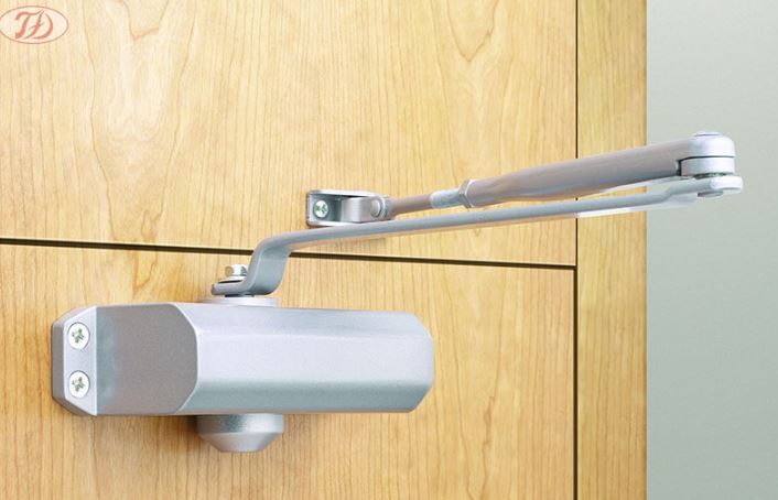 Tay đẩy hơi - Tay co thủy lực cửa Chỏ hơi cửa lớn 50-80kg tay co thủy lực new start cùi chỏ tự động tay đẩy hơi màu xám