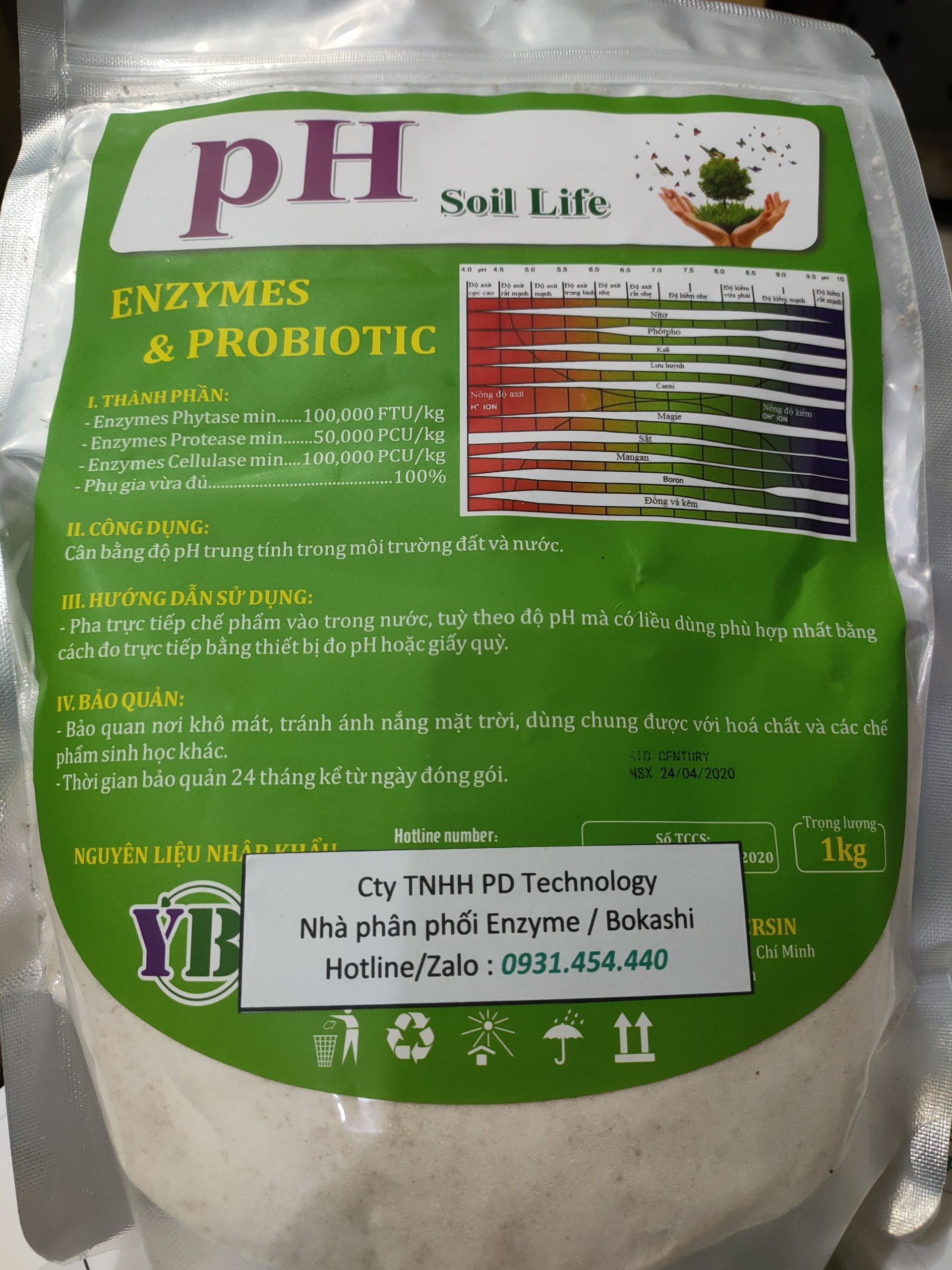Enzyme cải tạo đất pH Soil Life - Gói 1kg
