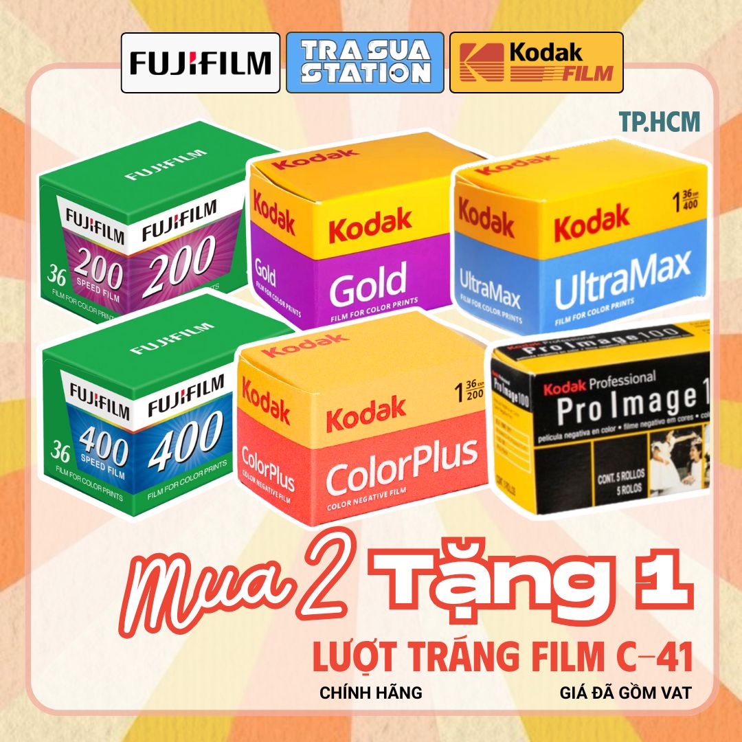  Film cuộn Fujifilm  Kodak color 35mm - Ultramax 400 - Gold 200 -  dùng cho các dòng máy ảnh film - Date xa 