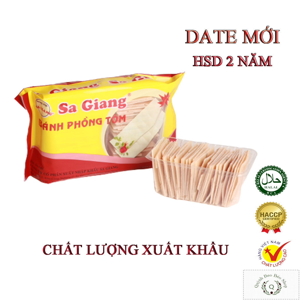 [HCM]Bánh phồng tôm Sa Giang (loại vuông cay 400g) ăn vặt làm đám giỗ đám cưới đãi tiệc uống bia siêu ngon