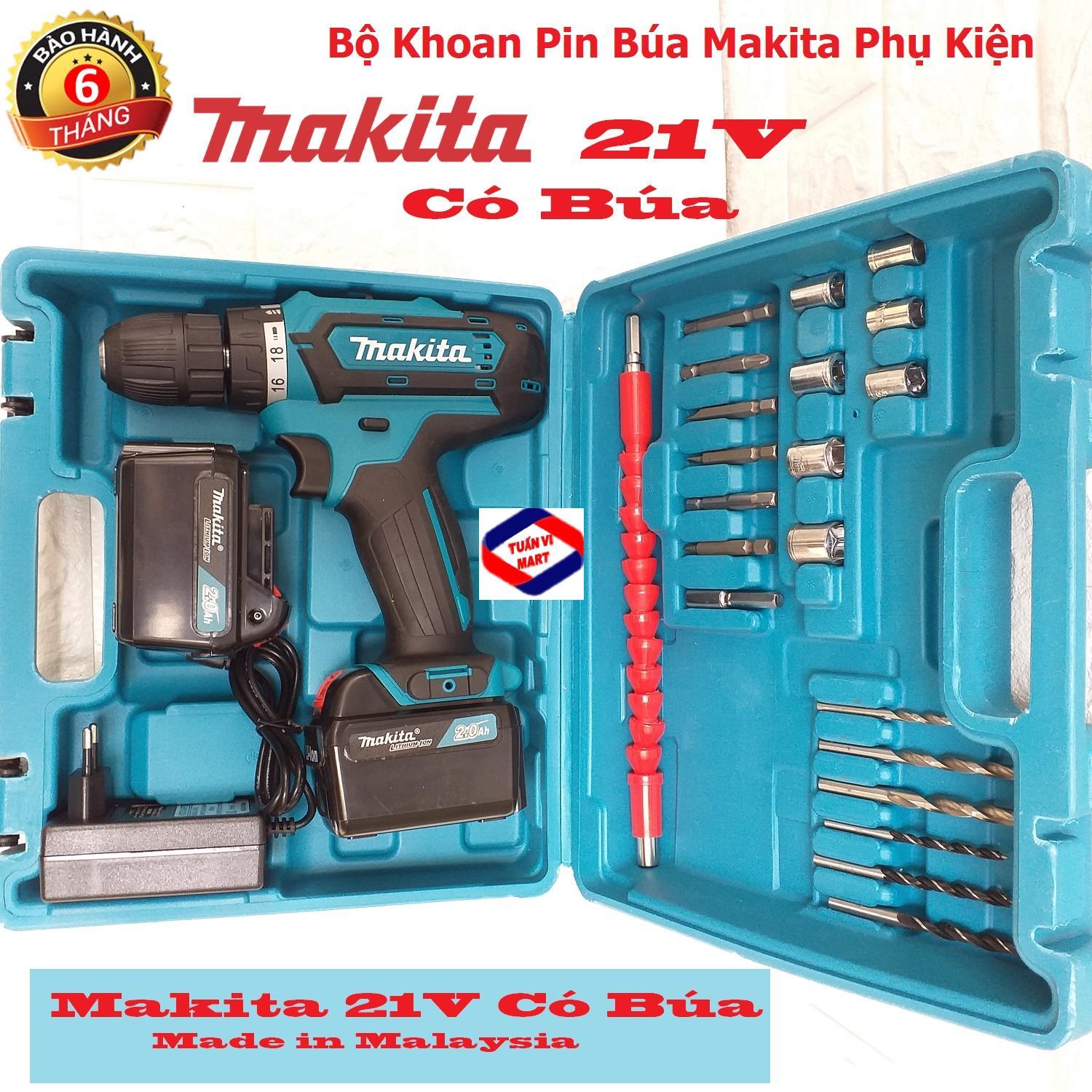 Máy khoan Makita 12V - Tặng bộ phụ kiện 24 Máy khoan, Vặn vít dùng pin Makita DF331DSAE 121V Max – Kèm 2 pin và bộ sạc nhanh. bảo hành 6 tháng 1 đổi 1 tại. HMC Store 5.0