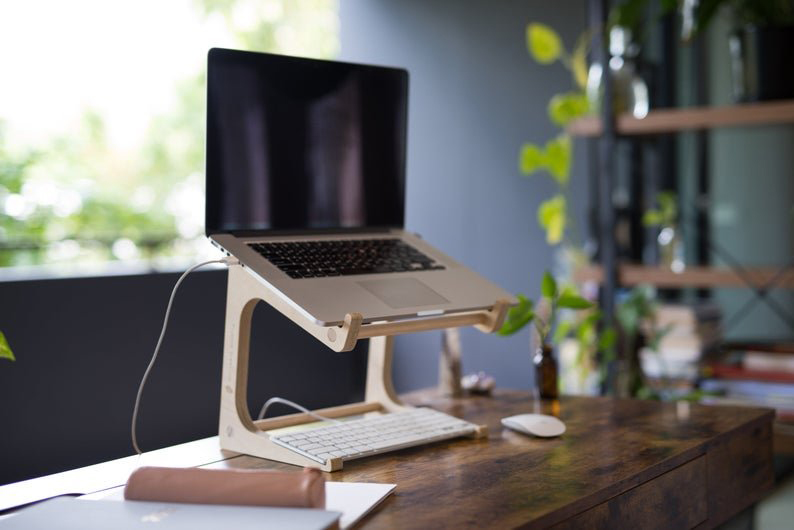 Plywood Laptop Stand Height 27cm - Kệ/giá đỡ Laptop bằng gỗ plywood cao cấp, phiên bản cao 27cm