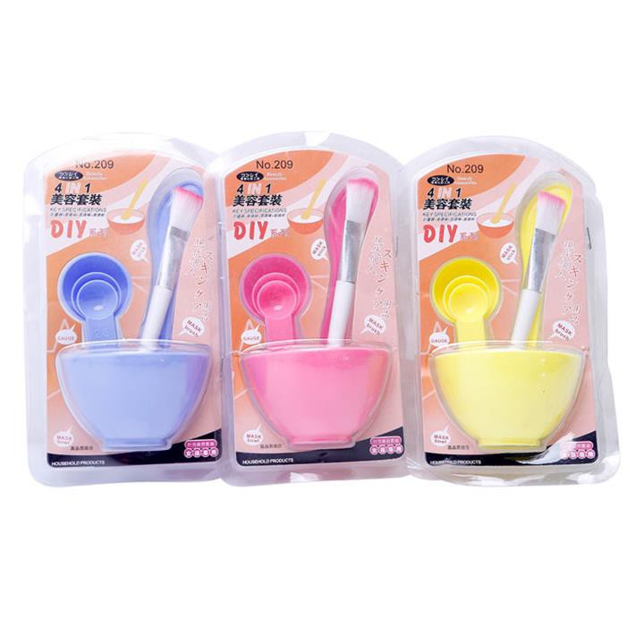 Bộ dụng cụ trộn mặt nạ đắp mặt, bộ chén bát trộn mặt nạ 6 chi tiết