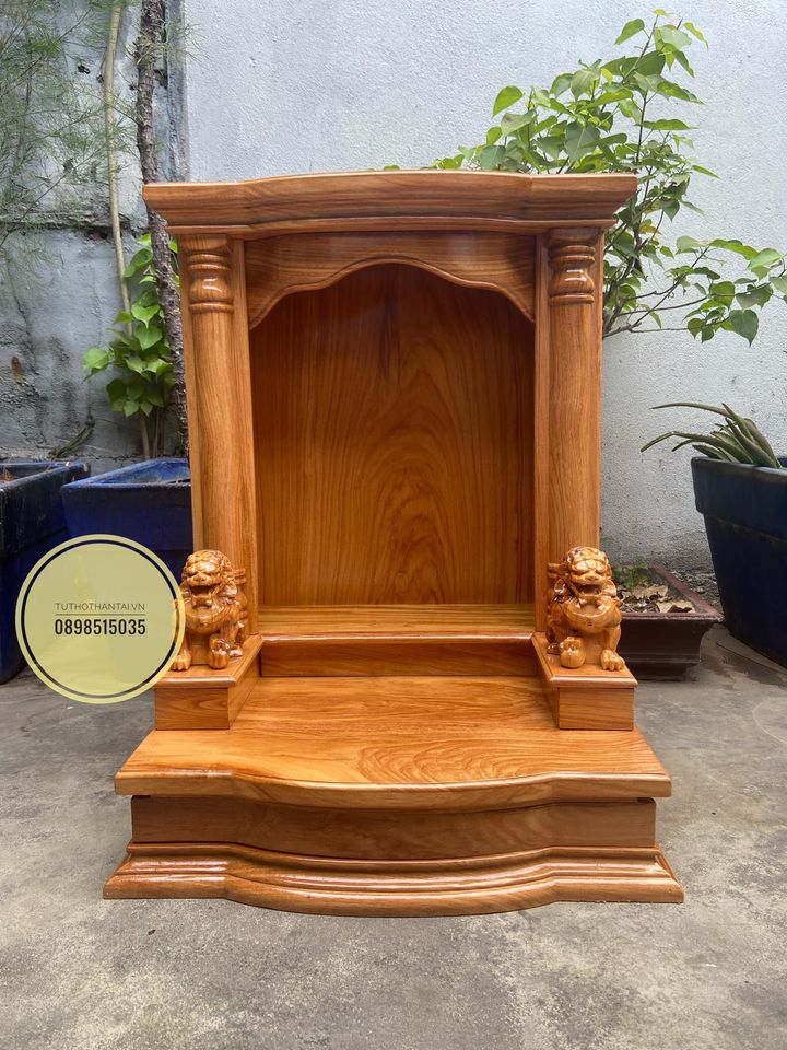 Bàn thờ thần tài ông địa mẫu Lân Sư 60 x 81cm