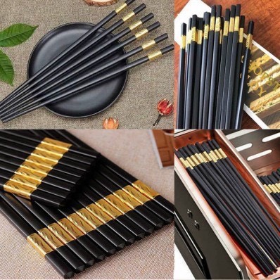 Hộp đũa 10 đôi đầu mạ vàng siêu đẹp