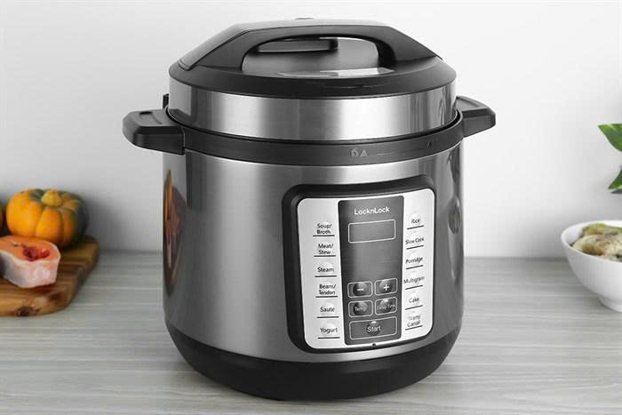 Multifunctional Electronic Pressure Cooker - Locknlock - 6L - Silver - 220V/60Hz - 1000W - Ejp666Slv