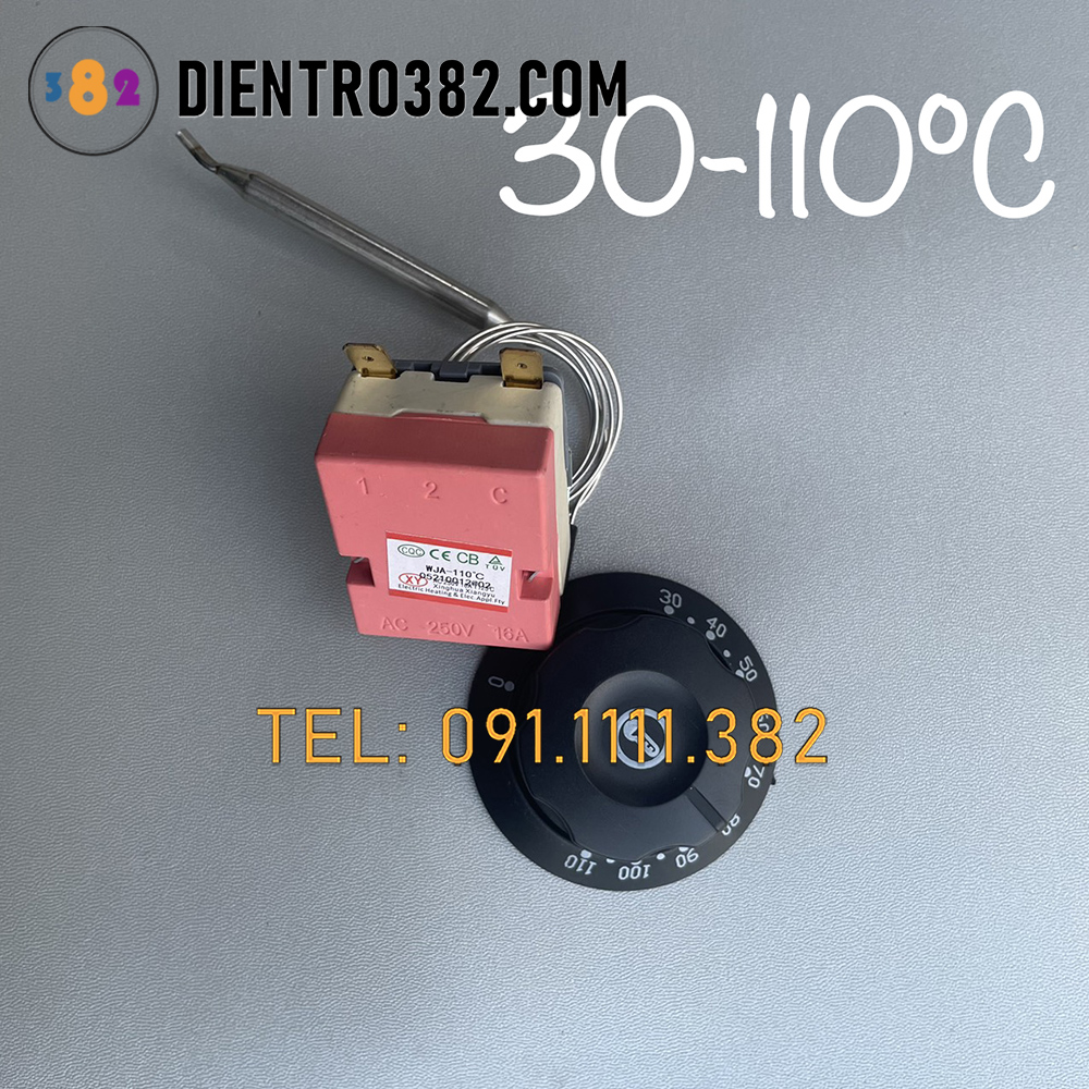 Rơ le chỉnh nhiệt độ từ 30 đến 110 độ, Relay chỉnh nhiệt cho nồi phở từ 30 đến 110 độ hàng tốt.