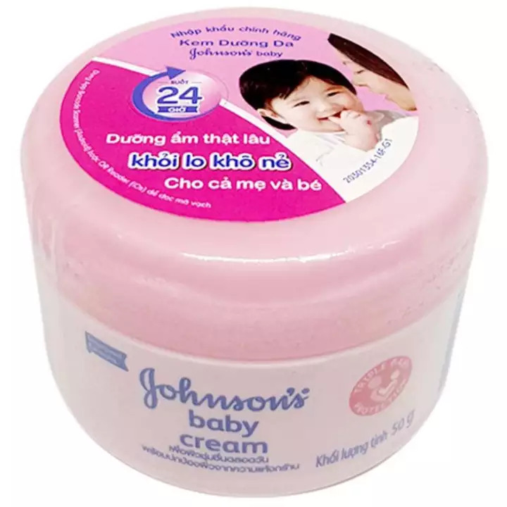 Kem Dưỡng Da Johnson's Baby Cream 50G Nắp Hồng