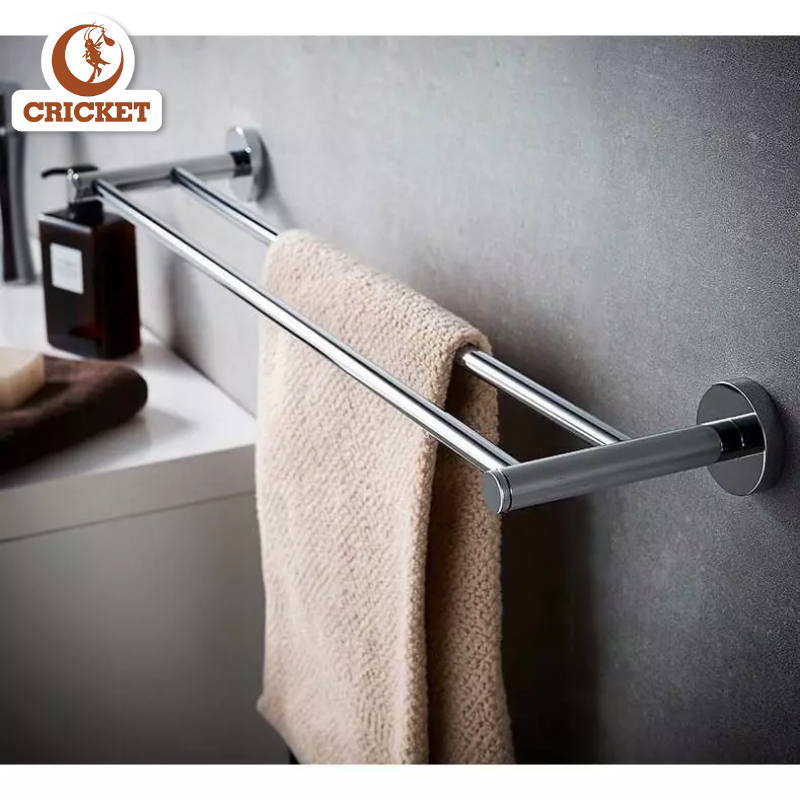 Thanh treo khăn đôi 2 thanh inox 304 60cm - nôi thất phòng tắm tiện lợi