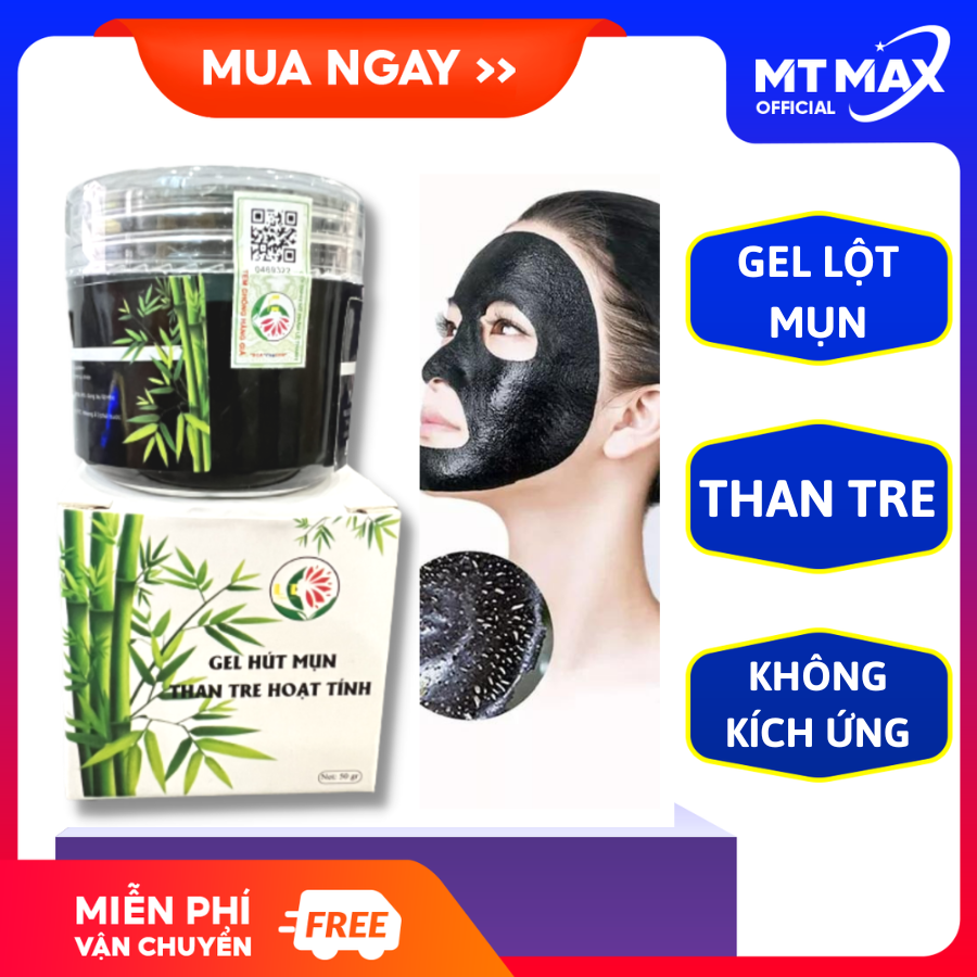 Gel lột mụn đầu đen và mụn cám than tre hoạt tính cao cấp, Keo lột mụn cám da mặt, Gel lột mụn Lê Thanh, Gel lột mụn than tre