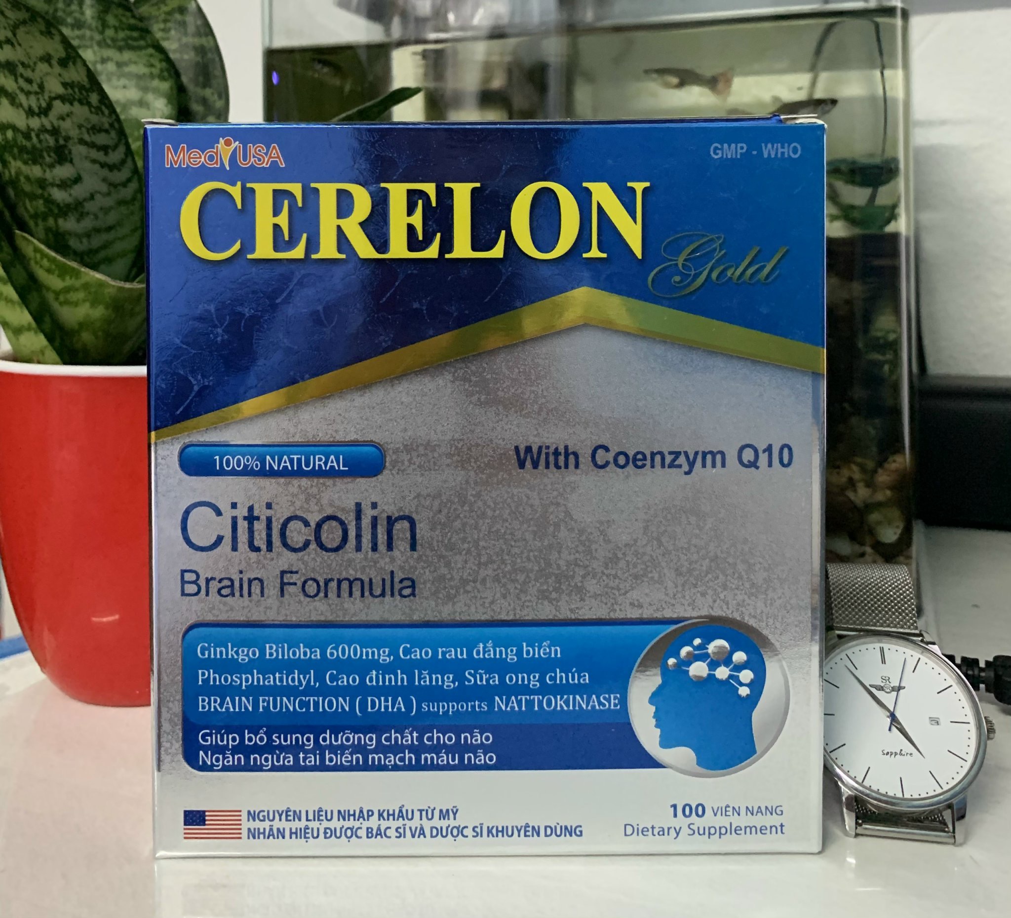 Cerelon Gold Giúp hoạt huyết dưỡng não, bền thành mạch. Tăng cường lưu thông máu