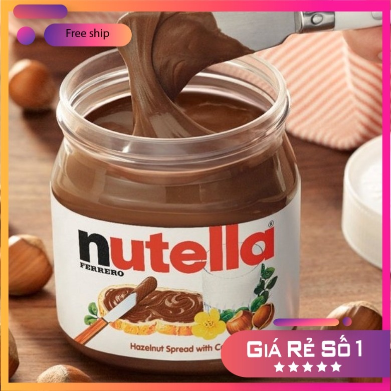 [Mã 153FMCGSALE1 giảm 10 tối đa 40K đơn 250K] [ Hàng Mỹ] Bơ HẠT PHỈ PHẾT CACAO NUTELLA hũ thủy tinh 200g-350g-680g
