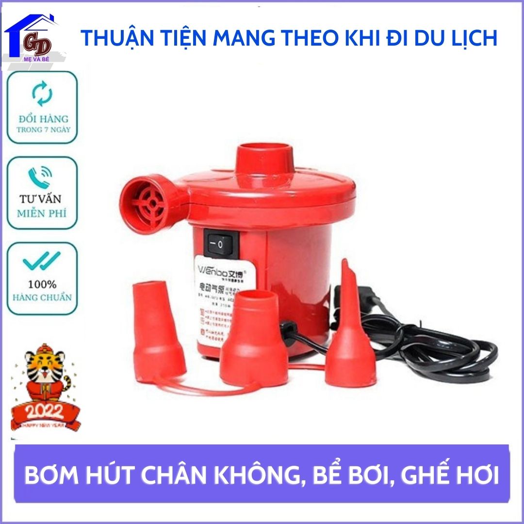 Bơm điện cầm tay 2 chiều 220v, bơm hút chân không, bơm bể bơi, bơm ghế hơi - bảo hành 6 tháng