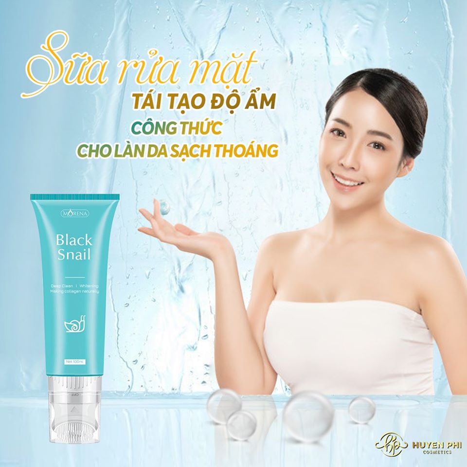 Sữa rửa mặt black snail huyền phi- tinh chất ốc sên đen hàn quốc, sạch lỗ chân lông, sạch mụn đầu đen, hết dầu, sạch mụn sạch vết bẩn.cam kết chính hãng huyền phi 100%
