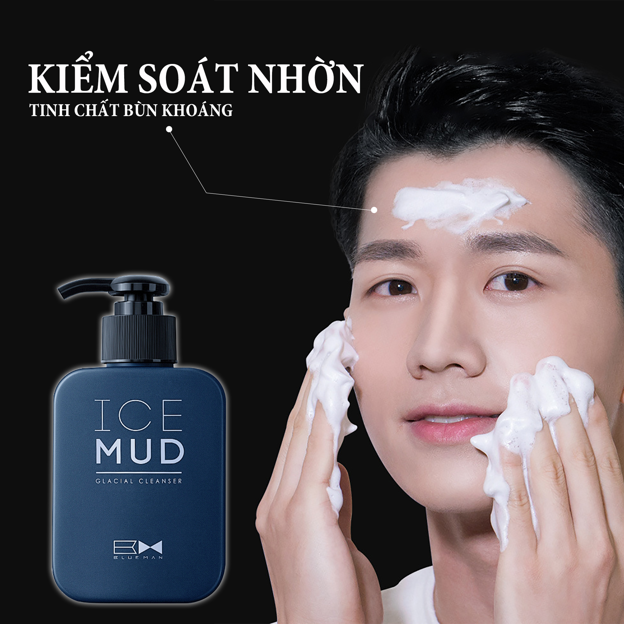 Sữa Rửa Mặt Cho Nam Iceman Tạo Bọt Siêu Nhanh, Giảm Nhờn Ngừa Mụn Hiệu Quả ZL176 - 180ml