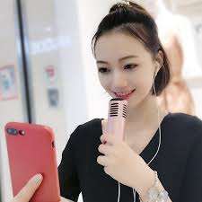 Micro C7  Thu Âm Hát Karaoke Livestream trên điện thoại 3 in 1 màu