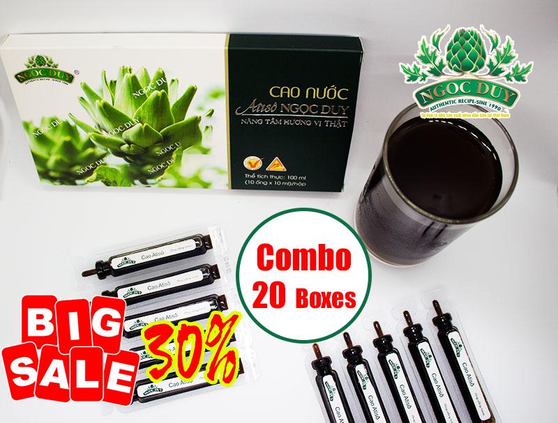 Big sale cao atiso nước ngọc duy combo 20 hộp