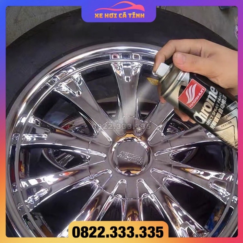 Sơn mạ chrome phù hợp sơn ngoài trời chống rỉ màu inox crom bạc loại cao cấp