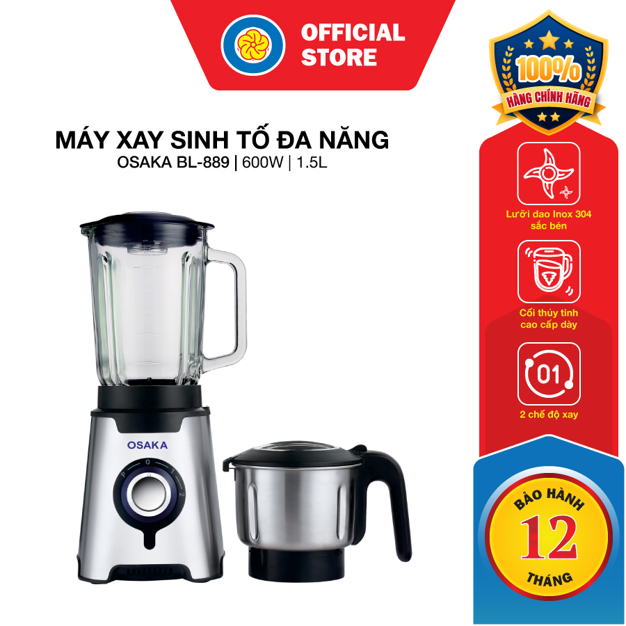 MÁY XAY SINH TỐ ĐA NĂNG OSAKA BL-889 - Hàng Chính Hãng