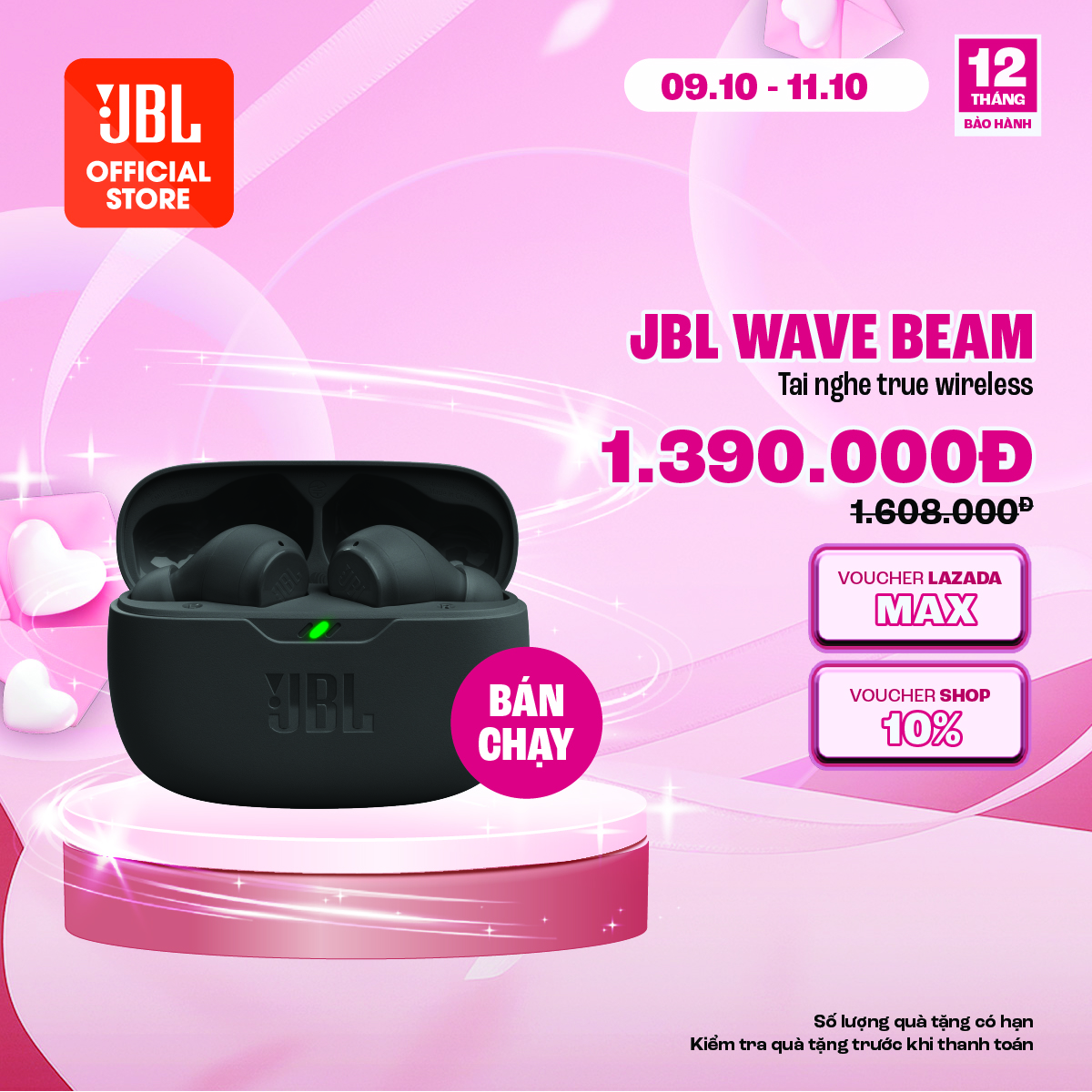 [BÁN CHẠY] Tai nghe JBL WAVE BEAM - Hàng Chính Hãng
