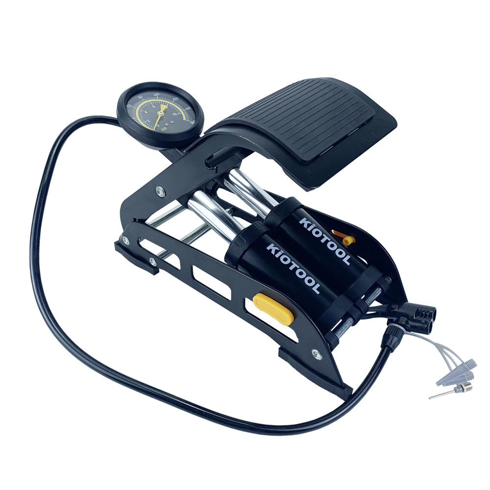 Bơm xe máy - Bơm ô tô đạp chân 2 ống chuyên dụng KIO AKAZUcao cấp