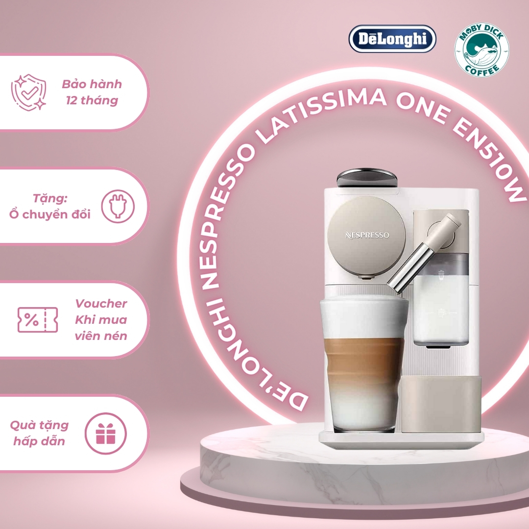 Máy pha cà phê viên nén nespresso delonghi en510 - máy pha cà phê tự động - máy pha cà phê gia đình - bh 12 tháng