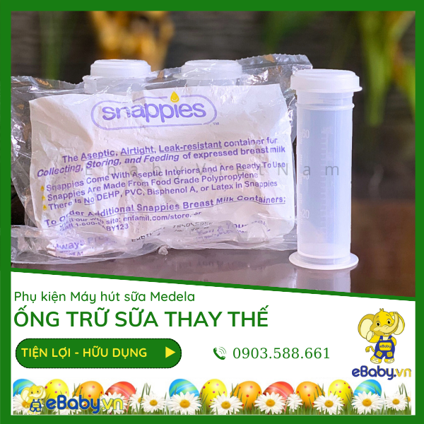 Ống trữ sữa thay thế cho máy hút sữa medela 80ml - hàng thay thế chính hãng