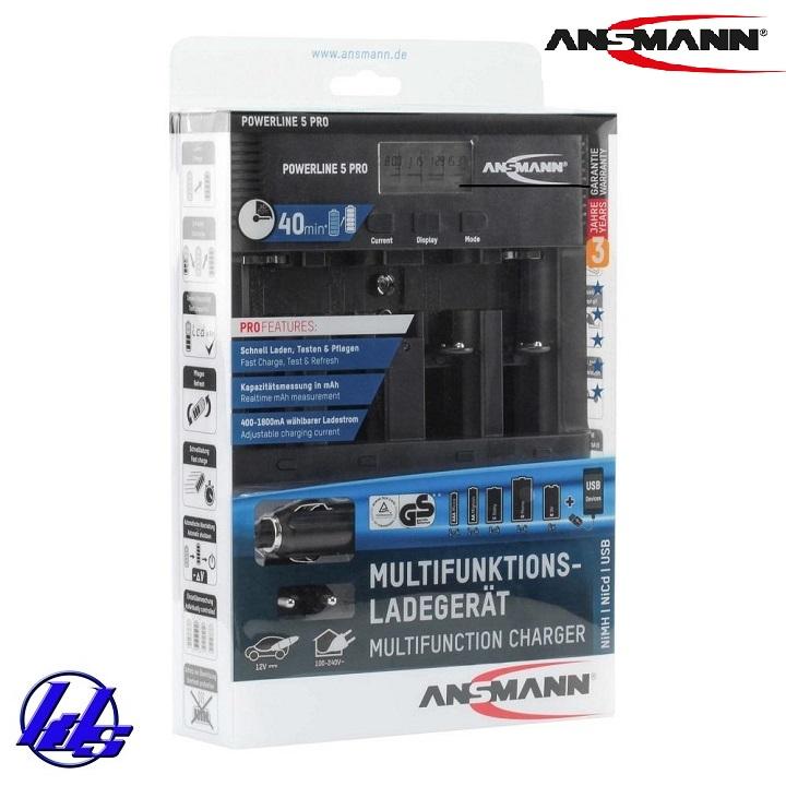 Bộ sạc pin thông minh Ansmann Powerline 5 Pro