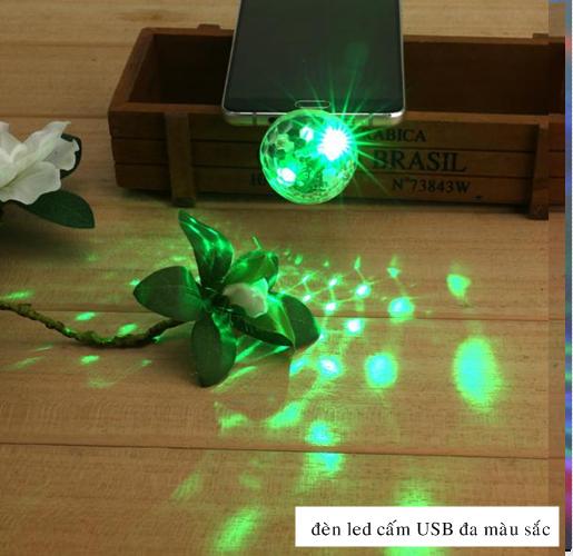 Đèn led usb vũ trường cảm ứng theo nhạc - đèn nháy led usb +jack chuyển đổi android