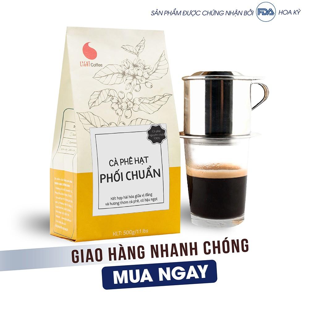 Cà phê Hạt rang Phối chuẩn Light Coffee Gói 500g