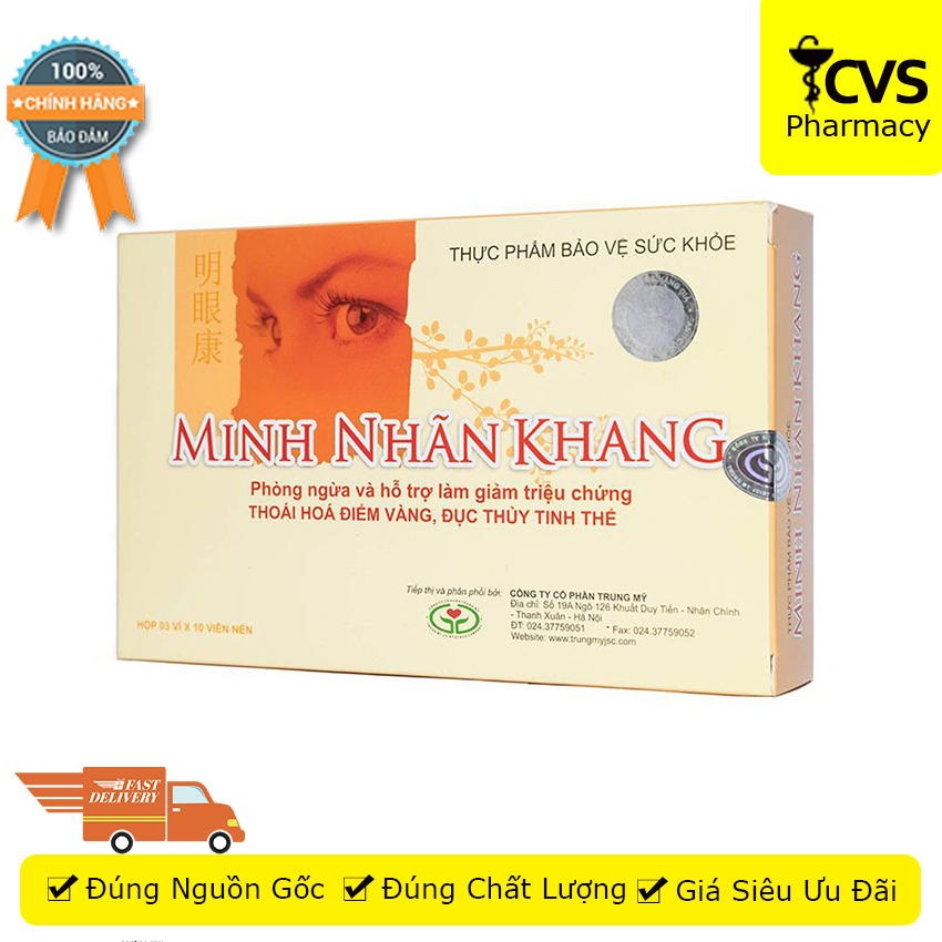 [HCM]Minh Nhãn Khang - viên uống bổ mắt hỗ trợ tăng cường thị lực - cvspharmacy