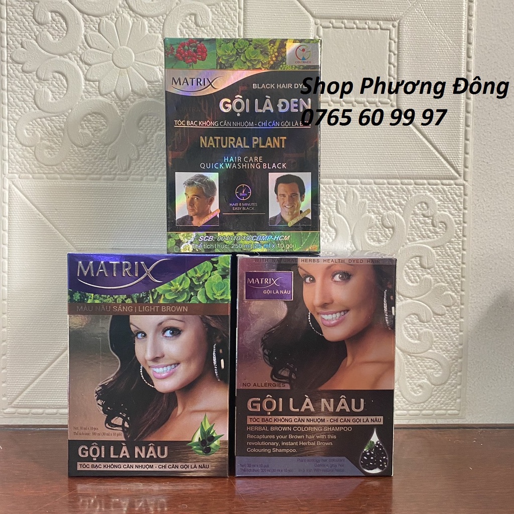 Dầu gội Matrix Gội Là Nâu