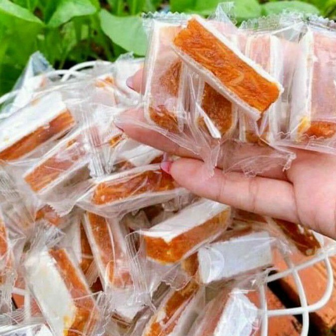 Kẹo khóm mít dừa non ép bánh tráng 500g  - đồ ăn vặt