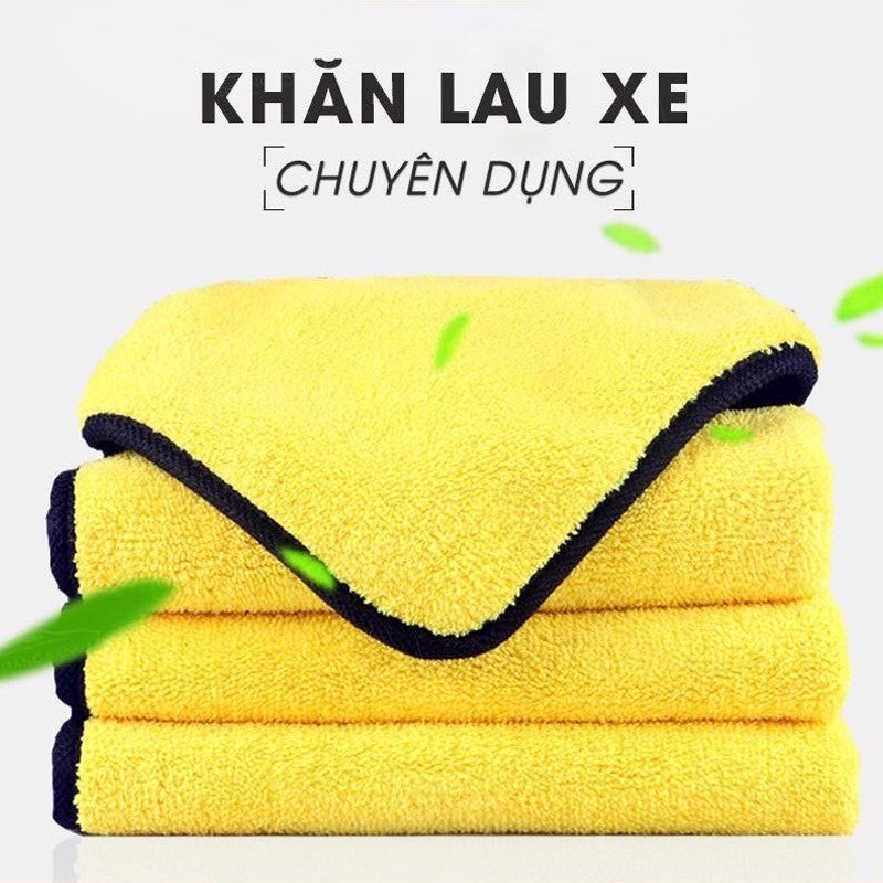 Com 5 cái khăn lau đa năng microfiber 2 mặt
