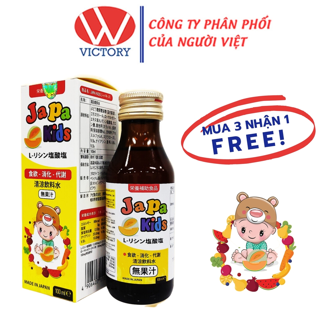 Japa Kids giúp trẻ tăng chiều cao, tăng cường hệ miễn dịch - 100ml - VIC Pharmacy