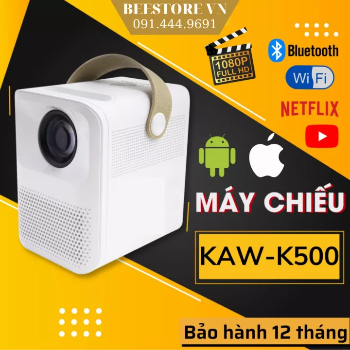 máy chiếu mini, máy chiếu, máy chiếu android 4k- Máy chiếu mini full HD 1080P hệ điều hành android 9.0 đồng bộ với điện thoại không dây hình ảnh sắc nét âm thanh sống động bảo hành 12 tháng